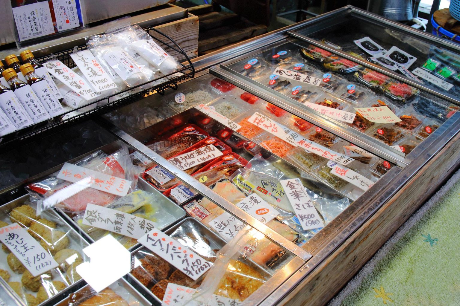 鎌倉魚市場の陳列
