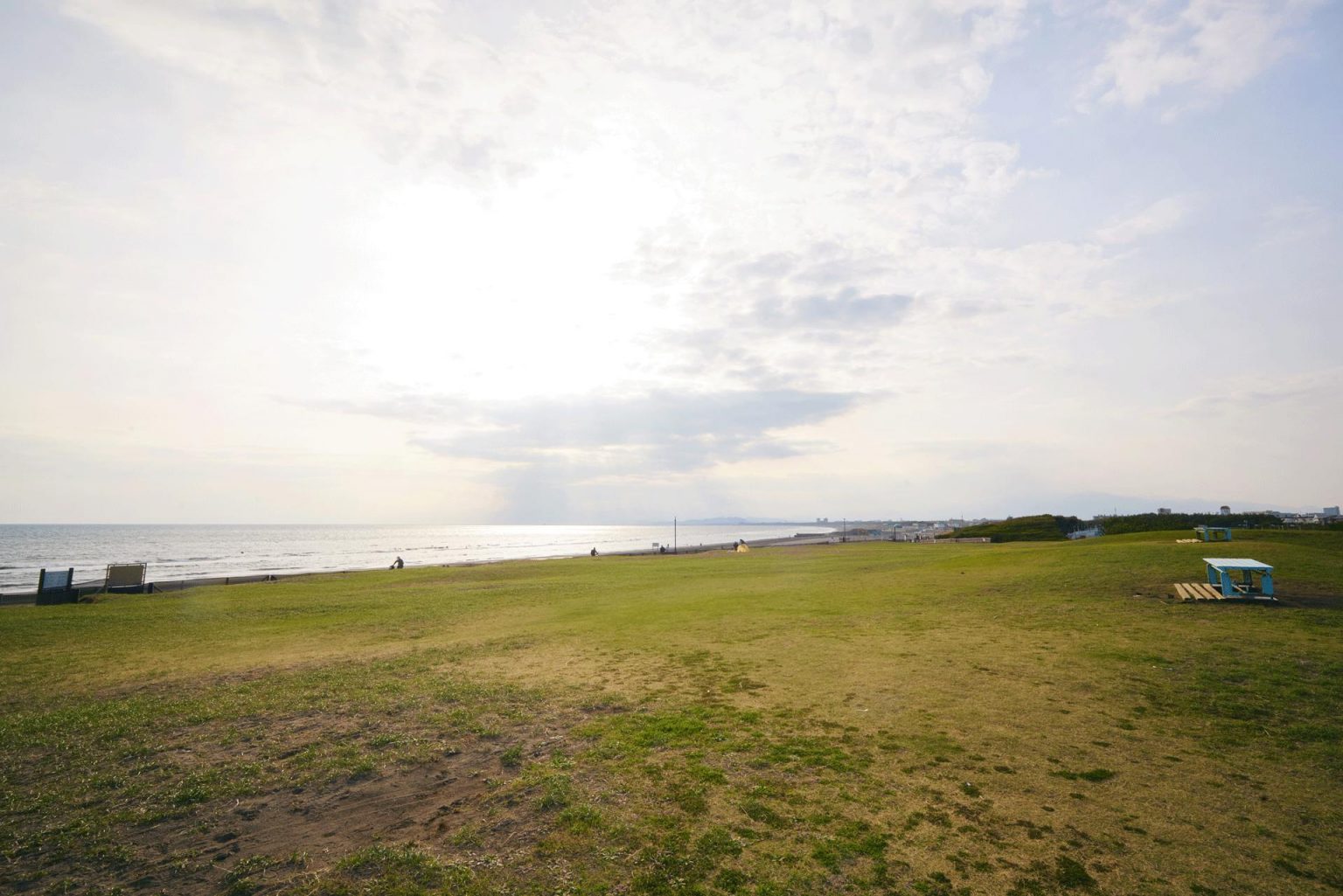 鵠沼海岸の芝生広場