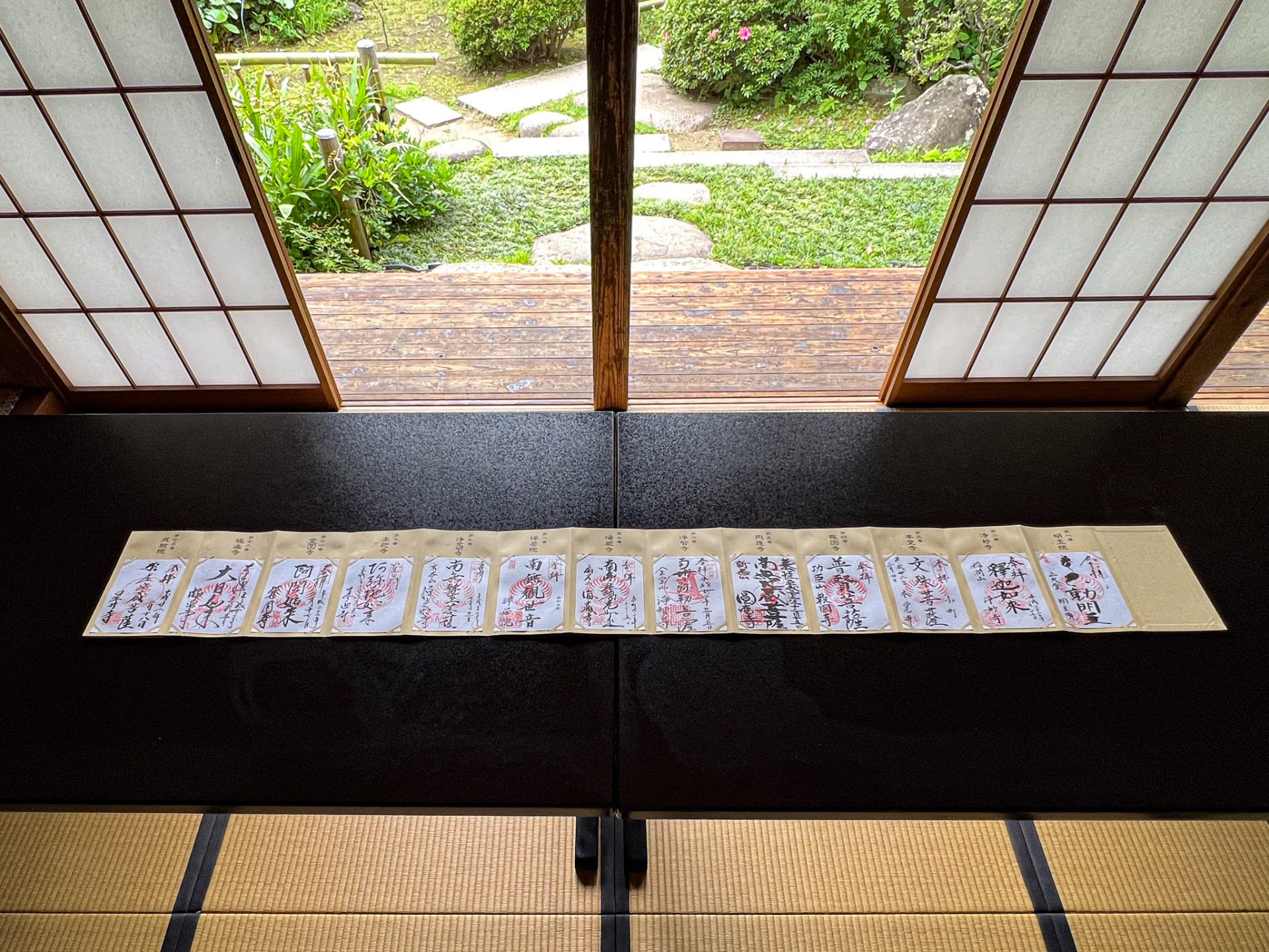真作/伊予府中十三石佛霊場 伊予府中十三石仏霊場/布袋屋掛軸HE